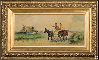 Goint to fair by Juliusz Holzmuller - Auction record, sale price, and art valuation. Compare with similar artists and explore comparable artworks.