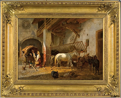 IN THE STABLE by Franz Quaglio - Auction record, sale price, and art valuation. Compare with similar artists and explore comparable artworks.