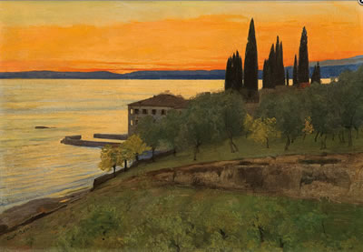 Autumn evening at Lago Di Garda (San Vigilio)