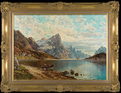 By the Fjord by Carl Bertold - Auction record, sale price, and art valuation. Compare with similar artists and explore comparable artworks.