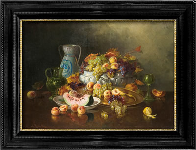 Still Life with Fruits by Anton Raufer-Redwitz - Auction record, sale price, and art valuation. Compare with similar artists and explore comparable artworks.