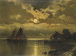 Nocturno. Moon over Waters by Carl Bertold - Auction record, sale price, and art valuation. Compare with similar artists and explore comparable artworks.