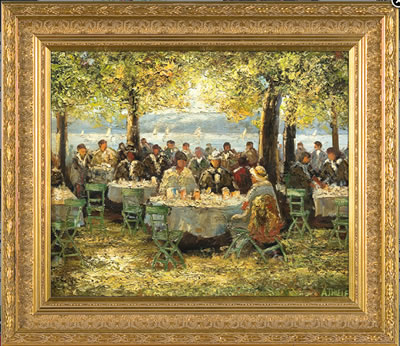 Garden Bar by Starnberger Lake by Alexander Thiele - Auction record, sale price, and art valuation. Compare with similar artists and explore comparable artworks.