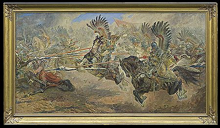 Attack of the Polish hussars. CHOCIM