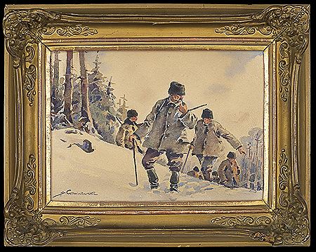 Battue by Stanislaw Gibinski - Auction record, sale price, and art valuation. Compare with similar artists and explore comparable artworks.