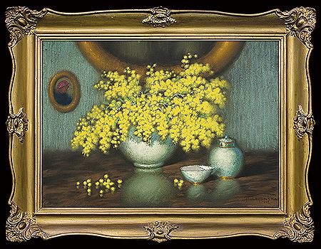 STILL LIFE WITH MIMOSA by Marian Szczerbinski - Auction record, sale price, and art valuation. Compare with similar artists and explore comparable artworks.