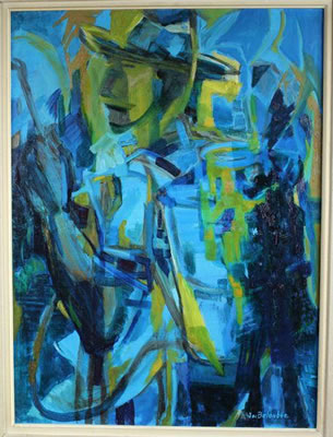 L'homme au chapeau bleu by Jac Belaubre - Auction record, sale price, and art valuation. Compare with similar artists and explore comparable artworks.