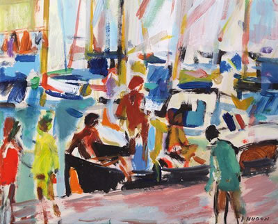Départ de bateaux à Saint-Cyprien