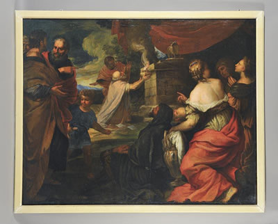 Salomone in adorazione del vitello d'oro