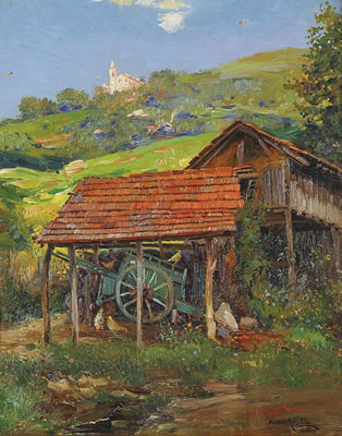 Cascinale con carretto by Amedeo Merello - Auction record, sale price, and art valuation. Compare with similar artists and explore comparable artworks.