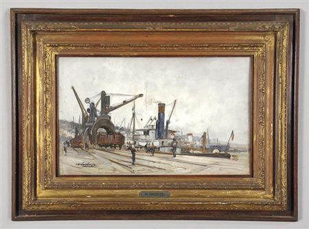 Il porto di Genova, la Stazione Marittima by Mario Gheduzzi - Auction record, sale price, and art valuation. Compare with similar artists and explore comparable artworks.