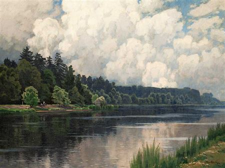 "River Landscape" by Karl Oenicke - Auction record, sale price, and art valuation. Compare with similar artists and explore comparable artworks.