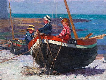 Three Children in a Boat