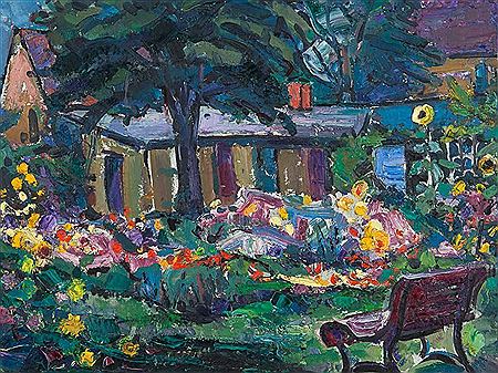 Painting 'My Garden', around 1950