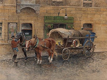 'Gypsy Caravan', c. 1900 by Moritz Ledeli - Auction record, sale price, and art valuation. Compare with similar artists and explore comparable artworks.