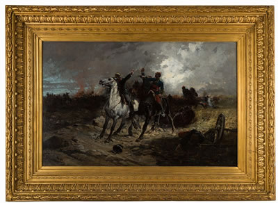 Sample artwork by Wilfrid Constant Beauquesne (1847 - 1913), known for war and battle painting - View similar artists and auction records