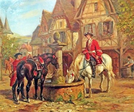 "La halte devant la fontaine"