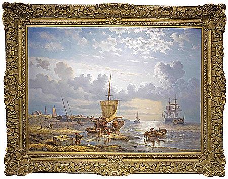 Sample artwork by George Willem Opdenhoff (1807 - 1873), known for seascape, coastal - View similar artists and auction records