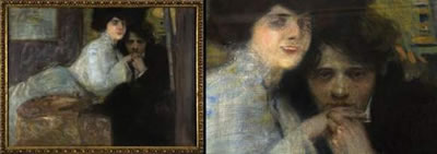 Portrait of Alois Kalvoda: Selfportrait with wife
