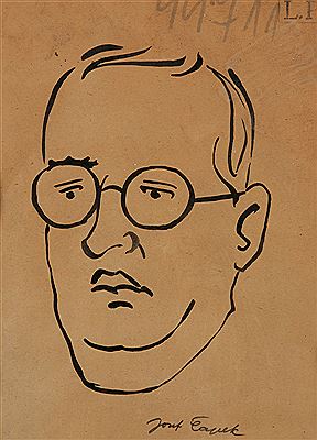 Portrait of Josef Capek: Self-portrait
