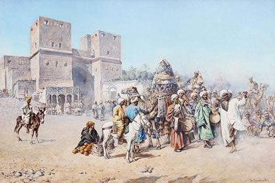 Devant la Porte de Bab al Nasr, Le Caire by Mariano De Franceschi - Auction record, sale price, and art valuation. Compare with similar artists and explore comparable artworks.