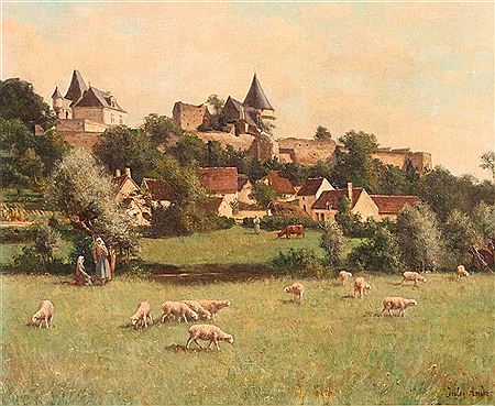 Bergère devant un Château Français Fortifié by Jules Andre - Auction record, sale price, and art valuation. Compare with similar artists and explore comparable artworks.