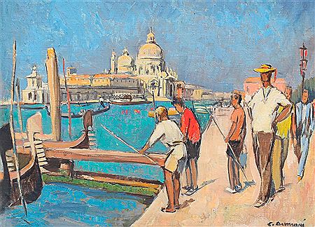 Vue animée de Venise