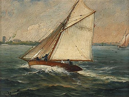 Segelboot auf der Elbe
