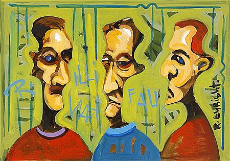 "Trois Types".- Drei Herrenportraits