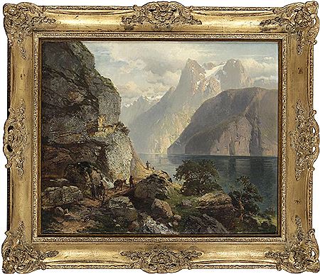 Wanderer m. Eseln am Ufer d. Gosausees m. Blick auf den Dachstein by Horst Hacker - Auction record, sale price, and art valuation. Compare with similar artists and explore comparable artworks.