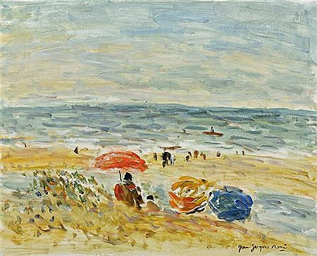 La plage par temps clair by Jean Jacques Rene - Auction record, sale price, and art valuation. Compare with similar artists and explore comparable artworks.