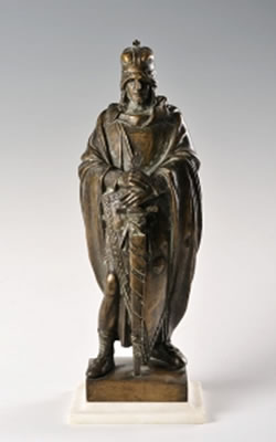 A STANDING FIGURE OF ST. WENCESLAS