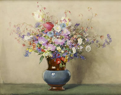 Still Life with Spring Flowers in Lustre Vase by Wycliffe Egginton - Auction record, sale price, and art valuation. Compare with similar artists and explore comparable artworks.