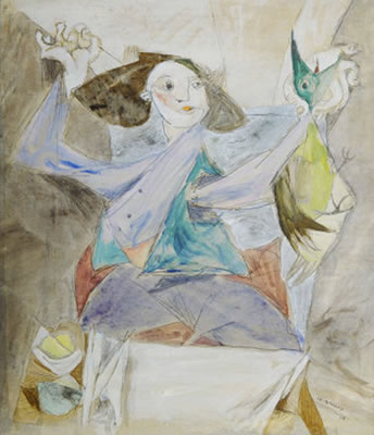 Man Creating Bird (1948) by Louis Le Brocquy - Auction record, sale price, and art valuation. Compare with similar artists and explore comparable artworks.