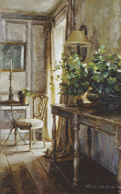 Sample artwork by Mark O'Neill (Born 1963), known for still life and interior scene painting - View similar artists and auction records