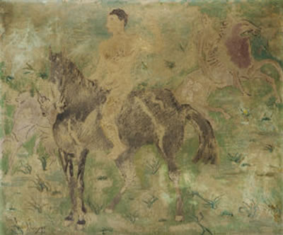 Two Figures on Horse Back