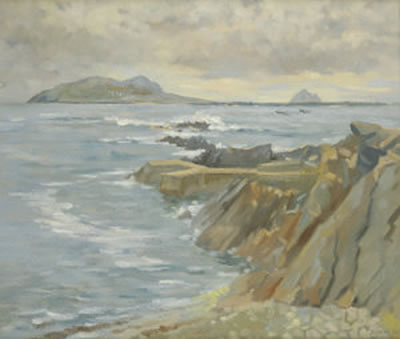 Currachs Fishing off the Coast by David Hone - Auction record, sale price, and art valuation. Compare with similar artists and explore comparable artworks.