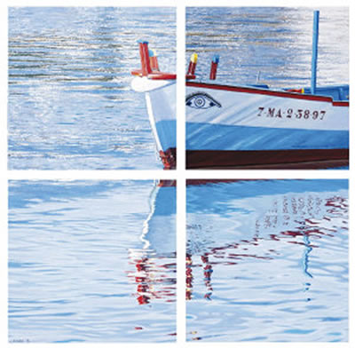 Contenido (4 panels) by Jackie Mitchell - Auction record, sale price, and art valuation. Compare with similar artists and explore comparable artworks.