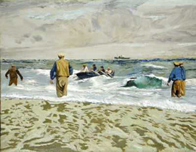 Sample artwork by Sean Keating (1889 - 1977), known for portrait and irish civial war era theme painting, teaching - View similar artists and auction records