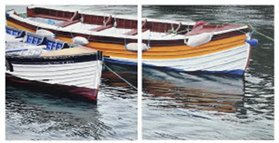 Coliemore Pit Stop - diptych by Jackie Mitchell - Auction record, sale price, and art valuation. Compare with similar artists and explore comparable artworks.