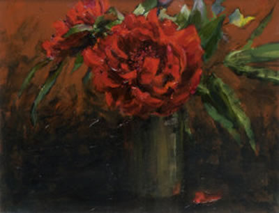 Red Peonies In An Ochre Vase by Rosemary McLoughlin - Auction record, sale price, and art valuation. Compare with similar artists and explore comparable artworks.