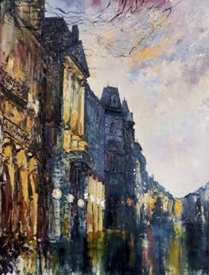 College Green Street at Night Time