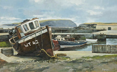 Harbour, Achill by Maurice Pierse - Auction record, sale price, and art valuation. Compare with similar artists and explore comparable artworks.