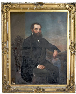 A Portrait of Charlotte Mary Smyth of Ballynatray, Countess of Mount Cashell and the companion portrait of her husband the 5th Earl Mount Cashell, seated on terraces with landscape backgrounds, hers Ballynatray, his Kilworth