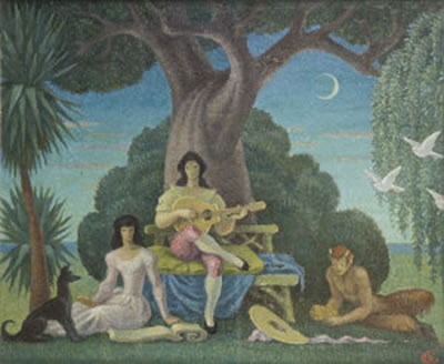 Sample artwork by Beatrice Moss Elvery (1883 - 1970), known for painting, stained-glass art, sculpture - View similar artists and auction records
