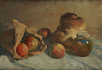 Still Life with Bread, Apples & Marmalade