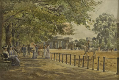 Hyde Park, Rotten Row, Summer Morning by Fritz Althaus - Auction record, sale price, and art valuation. Compare with similar artists and explore comparable artworks.