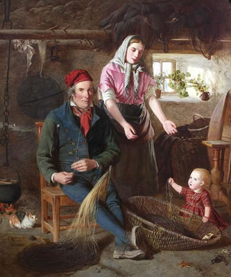Sample artwork by George Washington Brownlow (1835 - 1876), known for genre and figure scene painting - View similar artists and auction records