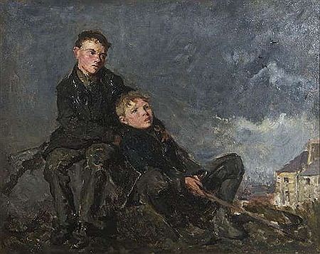Two Boys on a Height by Estella Frances Solomons - Auction record, sale price, and art valuation. Compare with similar artists and explore comparable artworks.