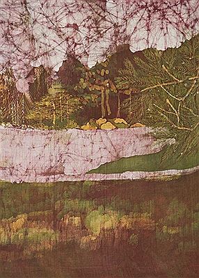 River Landscape with Trees A set of four (4)